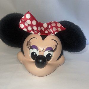 Vintage Minnie Mouse Disney World Plastic Face Adjustable SnapBack Hat USA